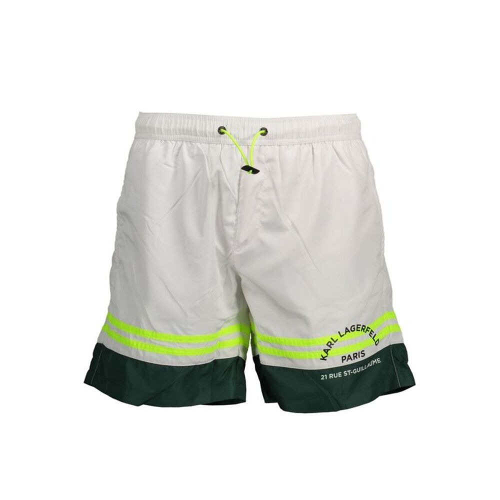 Karl Lagerfeld Bianco Polyester Men's Swim Men's Boxer